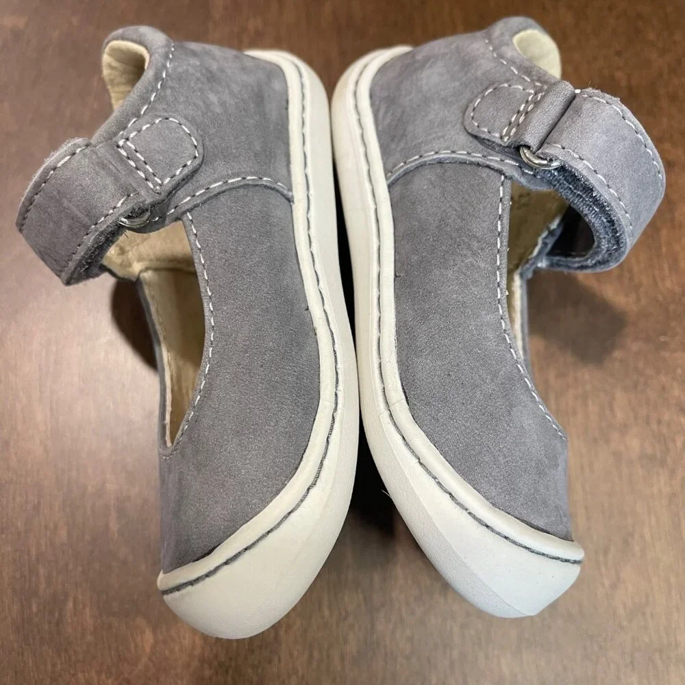 Footmates Stacy Leather‎ Mary Jane Shoes Baby Size 3 Gray Formal Casual Walker